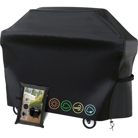 Housse Plancha Exterieur, Housse Barbecue Exterieur,Bache Barbecue Exterieur,210D Oxford Protection BBQ Convient aux Weber,Brinkmann,Char Broil etc,Résistant aux UV,à l'eau et aux Larmes(145x61x117) (1/5)