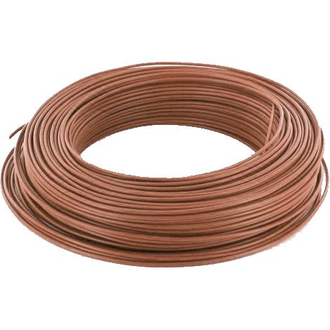 fil rigide - h07vu - 1 x 2.5 mm2 - marron - couronne de 100 mètres