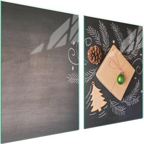 Plaque de protection en verre pour poêle 2x45x52 Cadeau (1/5)