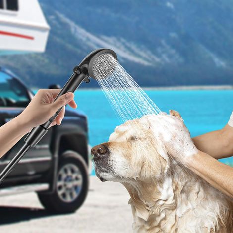 Boîte de douche extérieure à fermeture éclair pour camping-car, douche de camping, interrupteur chaud/froid, pommeau de douche caravane pour jardin, plage, camping, voyage (1/5)