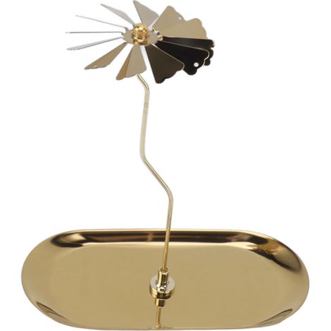 Support de Bougie Rotatif en Acier Inoxydable, Plateau Ovale Tournant pour Décoration de Noël, Cadeau (1/5)