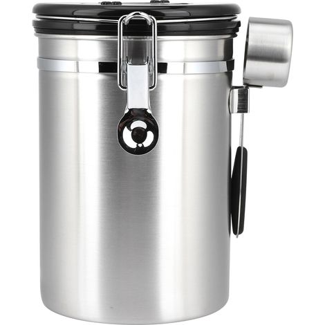Boîte hermétique en acier inoxydable pour grains de café, thé et fruits secs, 1,8 L (1/5)