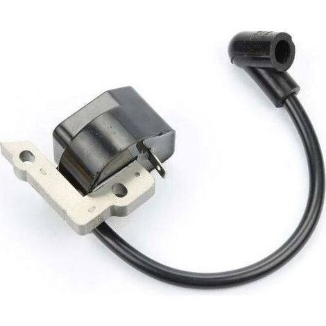 Lot de 2 bobines d'allumage haute tension compatibles avec débroussailleuses FS38, FS45 et FS55, remplace 4140 400 1300, allumage fiable. (1/4)