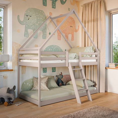 Letto a castello 90x200 con rete a doghe Laura Cachemire (1/3)