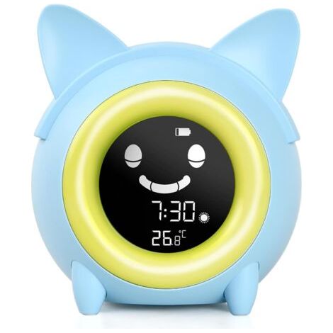 Reloj despertador infantil educativo con luz nocturna, 5 colores, ideal para niños y niñas (1/5)