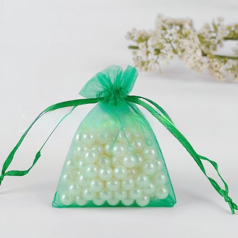 sac en organza couleur unie filet anti insectes et oiseaux plantation 10 herbe 100 pièces 15 cm Vert (1/5)