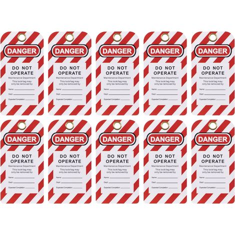 Sealey EV17 Lockout Safety Tag 10pc (1/4)
