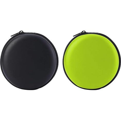 Étui rigide pour casque audio avec fermeture éclair, étui de protection antichoc, casque avec boutons, câble de données, 2 pièces (1/5)