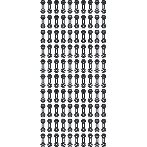 Clips en plastique pour toile d'ombrage, 100 pièces, poignée de verrouillage robuste, clip hexagonal pour la fixation de la toile d'ombrage pour moustiquaires, noir pour jardin. (1/5)