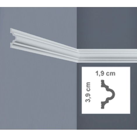 CORNICE SOFFITTO POLIMERO DURO MM 110X240 2MT "L3919 A10W BOVELACCI LUX"
