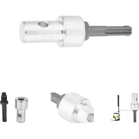 Adaptateur de Tarière de Terre Professionnel en Métal pour Maçonnerie et Jardinage (1/4)
