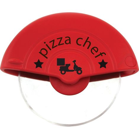 Fackelmann Rotella Taglia Pizza, Acciaio, Rosso/Argento (1/2)