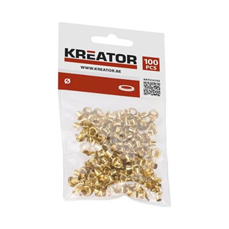 Bolsa 100 ojales ojetes laton 4mm krt616102 kreator