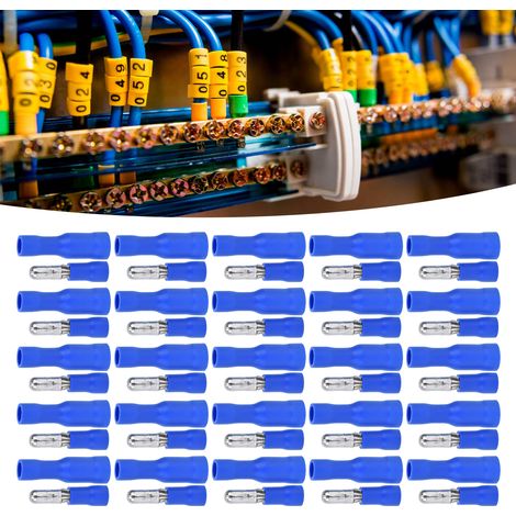 50 Stück zu verkaufen, isolierte Crimp-Stecker und -Buchsen (16–14 AWG), Crimp-Steckverbinder-Set FRD2-156 MPD2-156 (1/5)