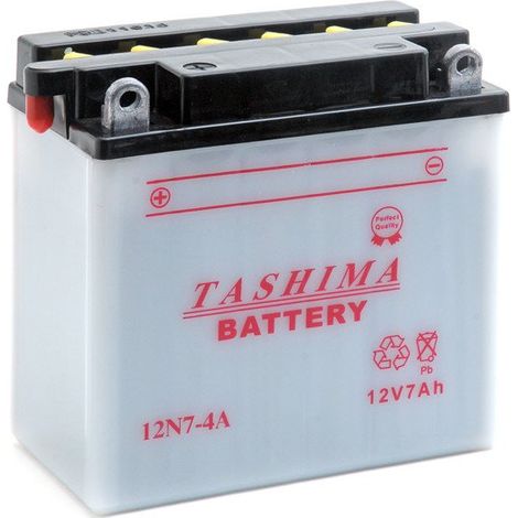 Batterie Plomb Tashima 12v, 7a. L: 135, L: 75, H:133mm, + à Gauche Pour Scooter Motos, Motoneige. (livrée Avec Acide Séparé). - (1/5)