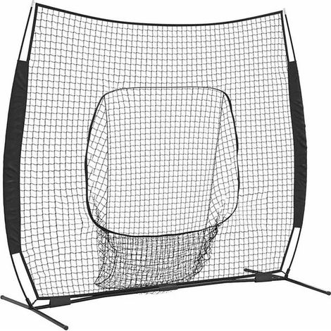 Filet d'entraînement de baseball noir, 250 x 106 x 209 cm