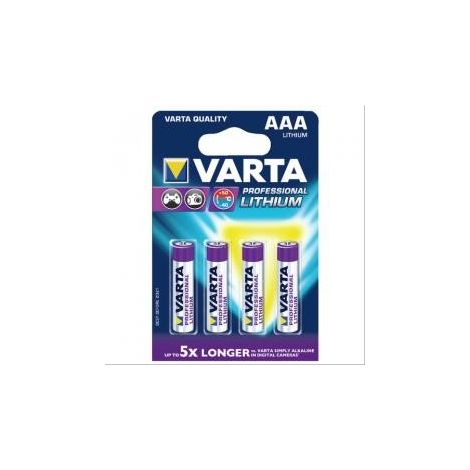 Pile lithium Varta LR03/AAA 1,5V - vendu par 4
