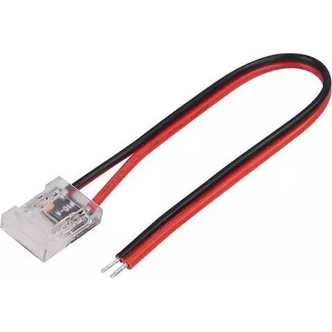 V-TAC Connettore flessibile innesto rapido per strisce LED COB di larghezza 8mm da 2 PIN e cavi a saldare - sku 2663 (1/3)