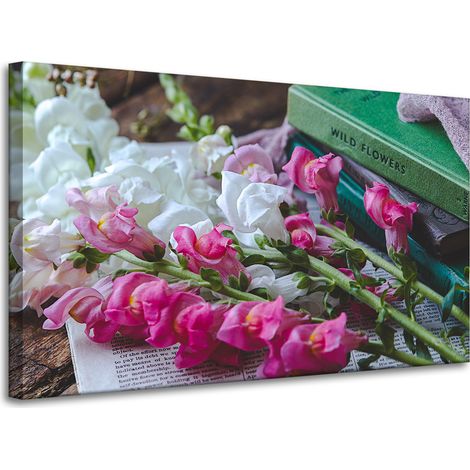 Leinwanddruck Botanik Löwenmäulchen 100x60 cm Blumenstrauß