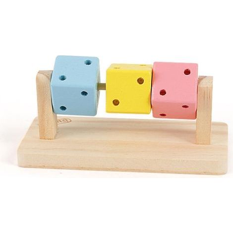 Blocs de bois à mâcher pour petits rongeurs (chinchilla, cochon d'Inde, hamster, lapin) (1/4)