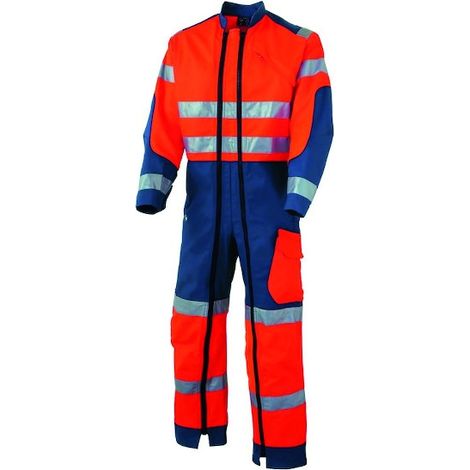 Combinaison haute visbilité LUKLIGHT orange/marine - L - MOLINEL