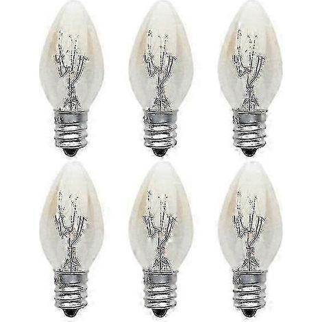 Lotto di 10 lampadine E12 220-240 V 10 W C7 filamento bianco caldo (tungsteno) (1/5)