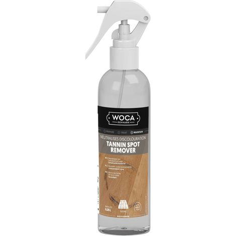 Détachant anti-tannin spray 250 ml – Élimine les tâches sur parquets chêne – Prêt à l'emploi pour bois dur – Woca (1/2)