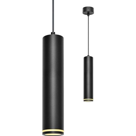 30 cm Retro Black Ceiling Light, Modern Simple LED Chandelier, Adjustable Cable Ceiling Light with GU10 Socket for Kitchen, Living Room, Bedroom, Restaurant Bar (1/5)