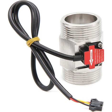 Capteur de débit à effet Hall en acier inoxydable de 1,25 pouce pour liquide, avec tension d'alimentation de 5 à 24 V CC. (1/5)