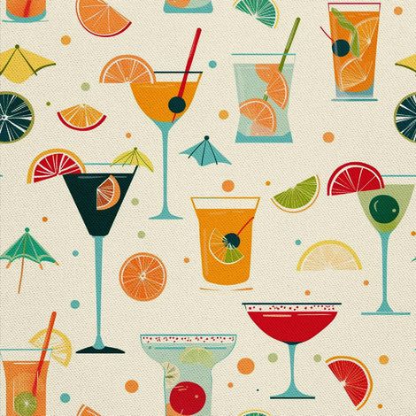 Outdoor Dekostoffe Oxford - Motiv Cocktail DX8578 (1/5)