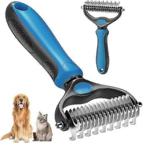 Meilleur peigne double face 2 en 1 pour démêler et toiletter les chiens et chats (2026) : élimine les nœuds et les poils morts. (1/5)