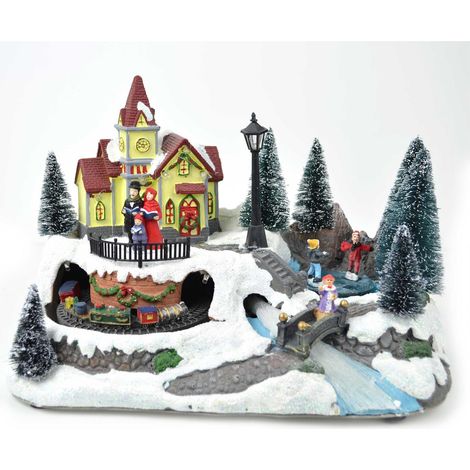 Big Christmas LED Musical Light Up Nativity Sculpture Set for Indoor Festive Display (1/5)