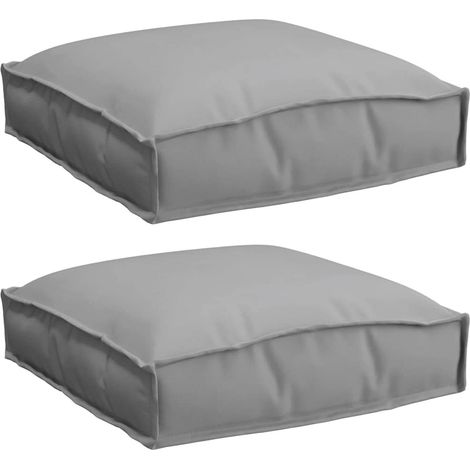 Coussin pour assise de palette 2 pcs,Coussins d'extérieur Gris 40 x 40 x 8 cm CFW546766 (1/5)