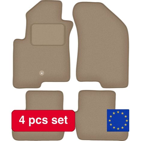 Bodenmatten, Luxusumrandung, Maßgeschneiderte Passform, Beige (1/5)