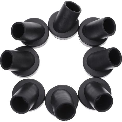 Lot Protège-Pieds Incliné Chaise Design de 20, Noir PVC (1/5)