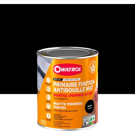 Owatrol – Primaire antirouille finition mate 0.75L – Protection UV renforcée – S'applique sur métal, bois, PVC – Résiste jusqu'à 175°C (1/10)