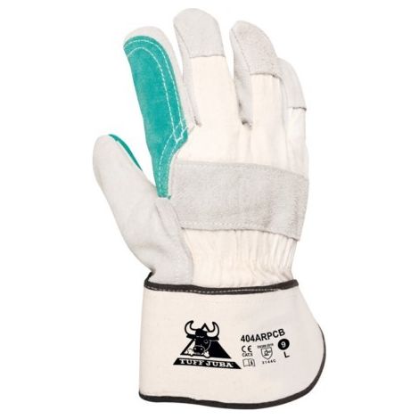 GUANTE SIDERURGIA L09 AMERICANO REFOR SERR/LONA GR/VER JUBA