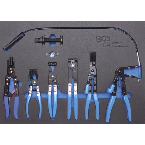 Pinze per fascette stringitubo BGS Technic inserto per cassetta degli attrezzi