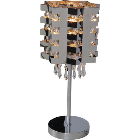 Naeve Kristallo Lampe de table chromée 1xE27