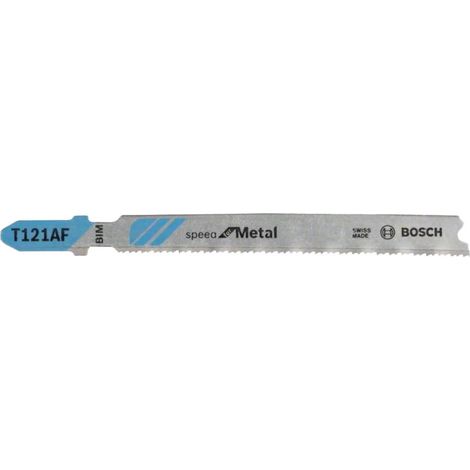 Pack de 5 lames de scie sauteuse T 121 AF Speed for Metal 92mm - BOSCH - 2608636699 (1/2)
