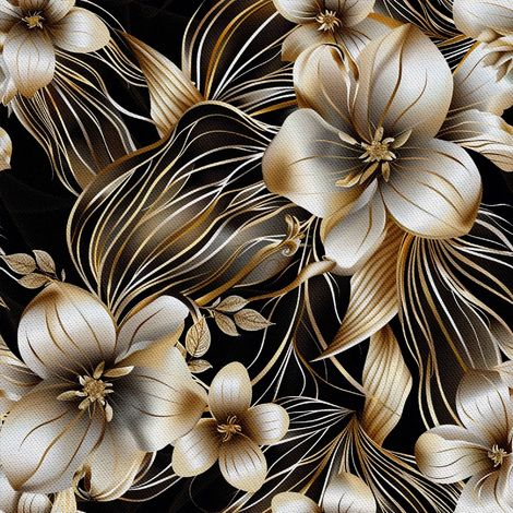 Tela decorativa para exteriores Oxford - Motivo floral I DX5242 (1/5)