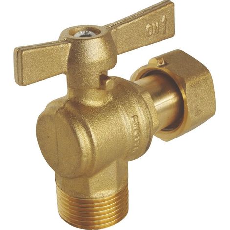 Robinet d'arrêt équerre pour compteur M3/4" Ecrou tournant 3/4" Manette papillon (1/5)