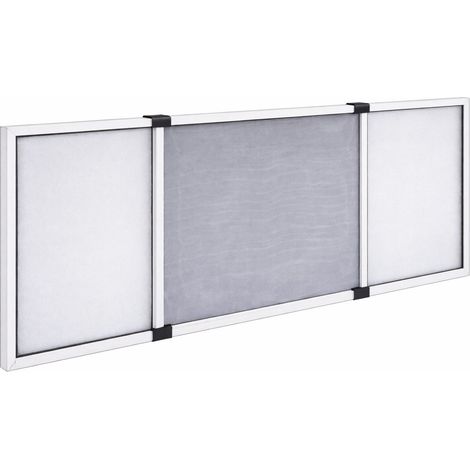 Zanzariera allungabile in alluminio da 70x100 cm - Telaio grigio - Per finestra e balcone contro zanzare e Insetti (1/5)