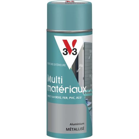 Peinture extérieure Multi-matériaux V33 Aluminium Métallisé 400ml