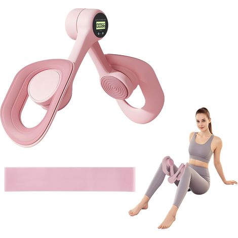 Appareils d'exercice du plancher pelvien – Design antidérapant Kegel pour femme – Bande de résistance rose– Équipement de gym à domicile (1/5)