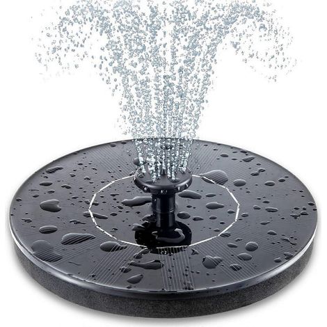 Pompe de fontaine solaire pour bain d'oiseaux, fontaine solaire améliorée de 3,5 W avec 6 buses, WM58 indépendante. (1/5)