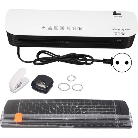 Laminator Machine 9in A4 Thermal Hot Cold Laminating Machine with Cutter for Home School Office EU Plug 220‑240V