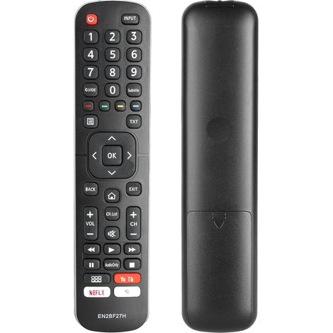 Télécommande Compatible avec Hisense TV H43A6120 H55A6120 H58A6120 H50A6140 58AE6000 H43AE6030 H58AE6000 H55AE6000 H50AE6030 H50A6100 Contrôleur Remplacement avec Youtube Netflix Boutons (1/5)