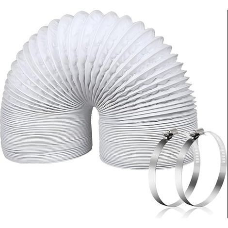 Tuyau de ventilation, 100 mm, 2 m, tuyau flexible en aluminium, tuyau de sèche-linge, tuyau flexible pour tente de croissance, sèche-linge, registre de ventilation domestique (1/5)