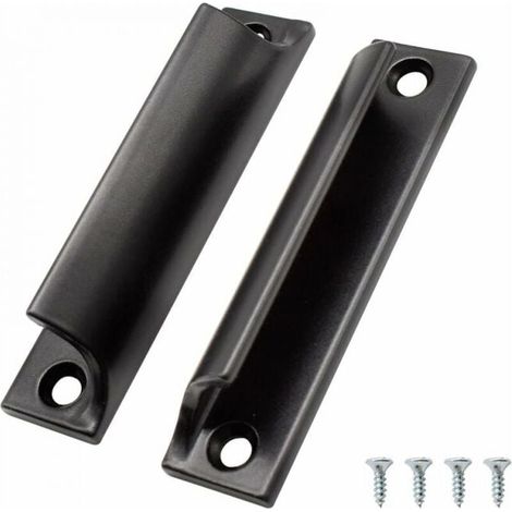 2pcs Sliding Door Handles, Aluminum Furniture Handles, Black Kitchen Cabinet Handles, Available for French Doors, Sliding Doors and Drawers (1/5)